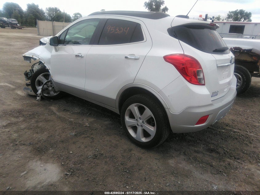 Vin: kl4cjgsb7fb227582, lot: 43088285, buick encore leather 20153