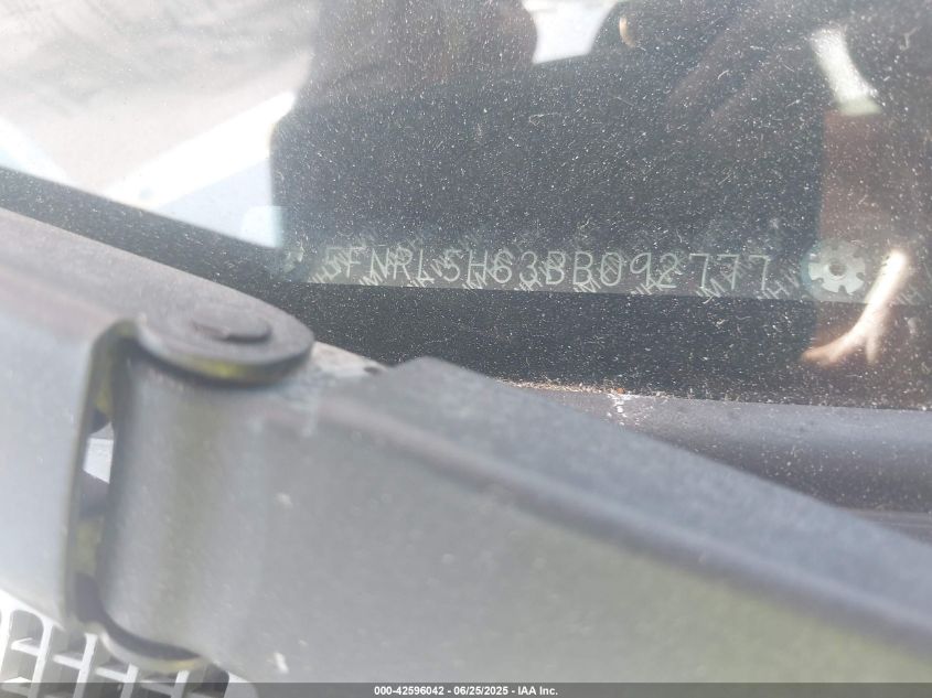 2011 Honda Odyssey VIN: 5FNRL5H63BB09277 Lot: 42596042