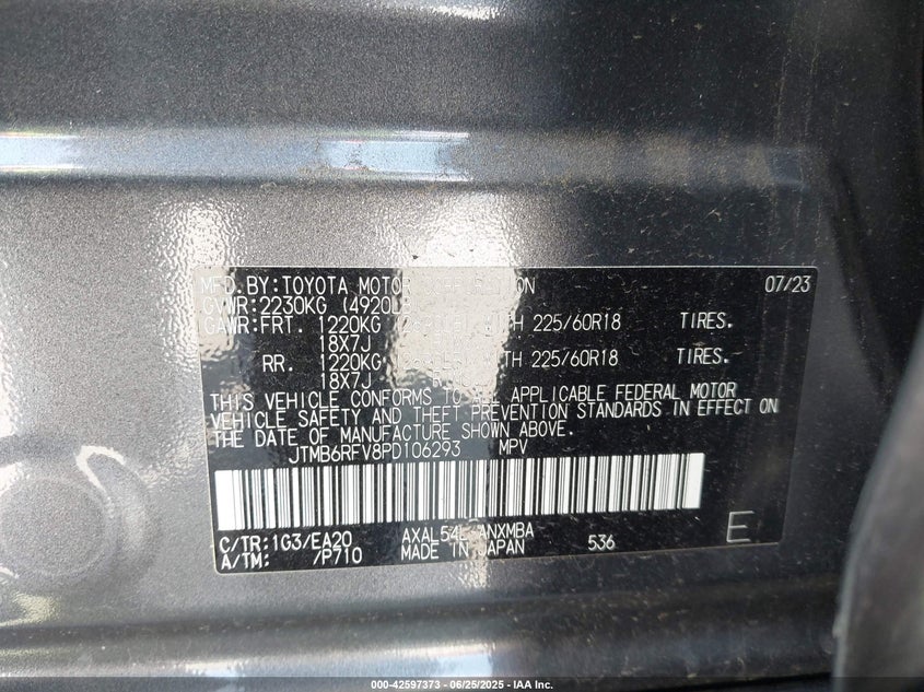 2023 TOYOTA RAV4 HYBRID XLE PREMIUM - JTMB6RFV8PD106293