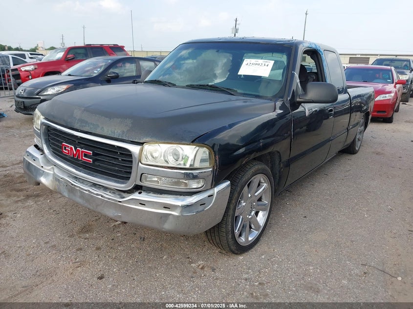 2001 GMC Sierra 1500 Sl black truck gasoline 2GTEC19V211354707 photo #3