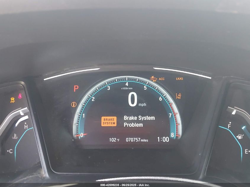 2019 Honda Civic Lx VIN: SHHFK7H3XKU211477 Lot: 42599235