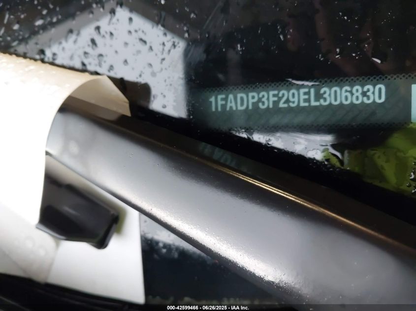 2014 Ford Focus Se VIN: 1FADP3F29EL306830 Lot: 42599466
