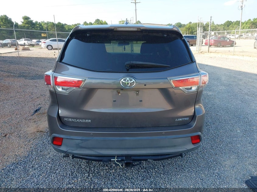 2016 TOYOTA HIGHLANDER LIMITED V6 - 5TDYKRFH6GS140253