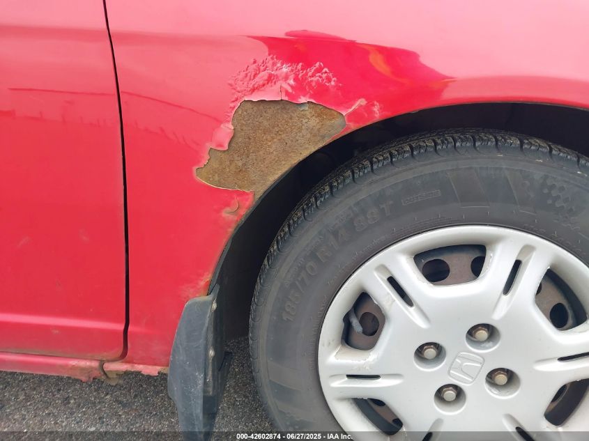 2002 Honda Civic Lx VIN: 1HGEM22582L078883 Lot: 42602874