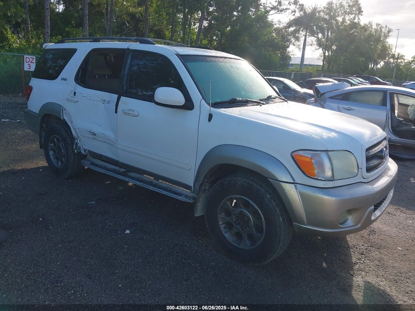 2004 Toyota Sequoia Sr5 V8 white other gasoline 5TDZT34A04S220874 photo #1
