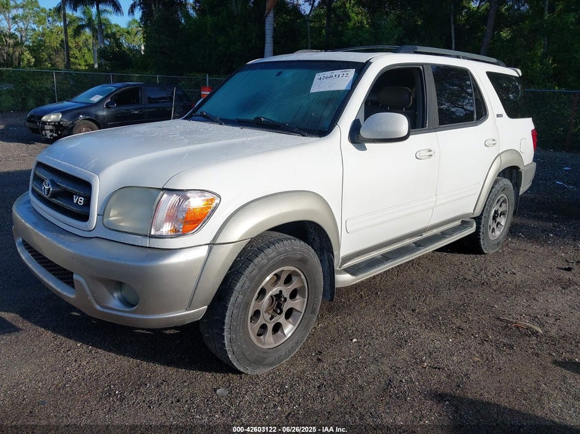 2004 Toyota Sequoia Sr5 V8 white other gasoline 5TDZT34A04S220874 photo #3