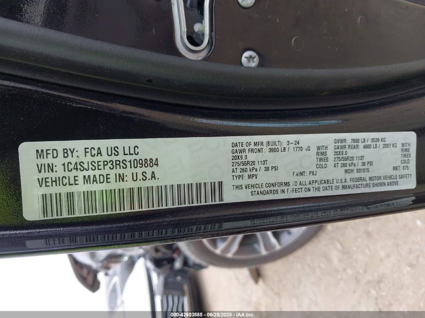 2024 Jeep Grand Wagoneer - 1C4SJSEP3RS109884