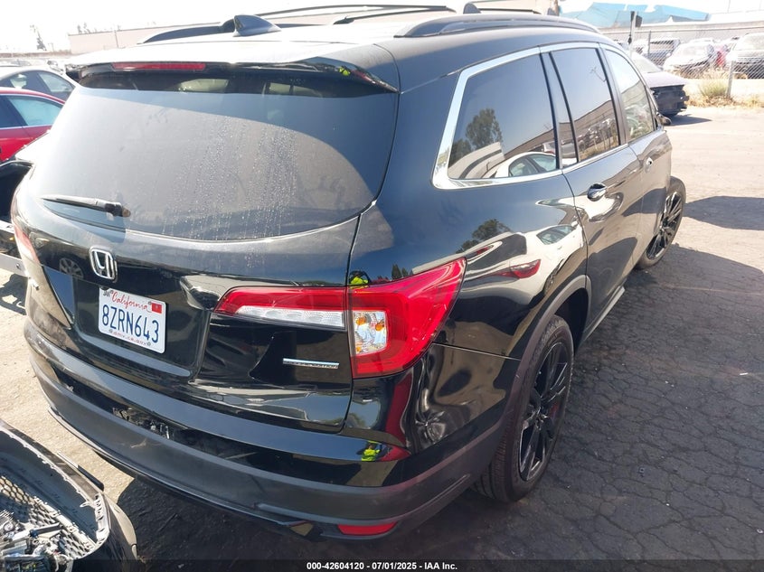 2022 HONDA PILOT VIN: 5FNYF5H24NB011709