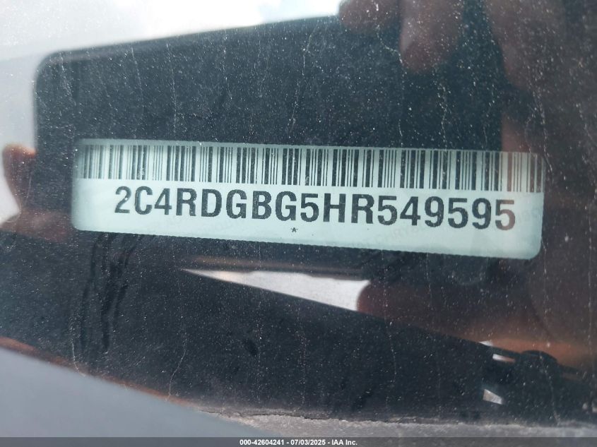 2017 Dodge Grand Caravan Se Plus VIN: 2C4RDGBG5HR549585 Lot: 42604241