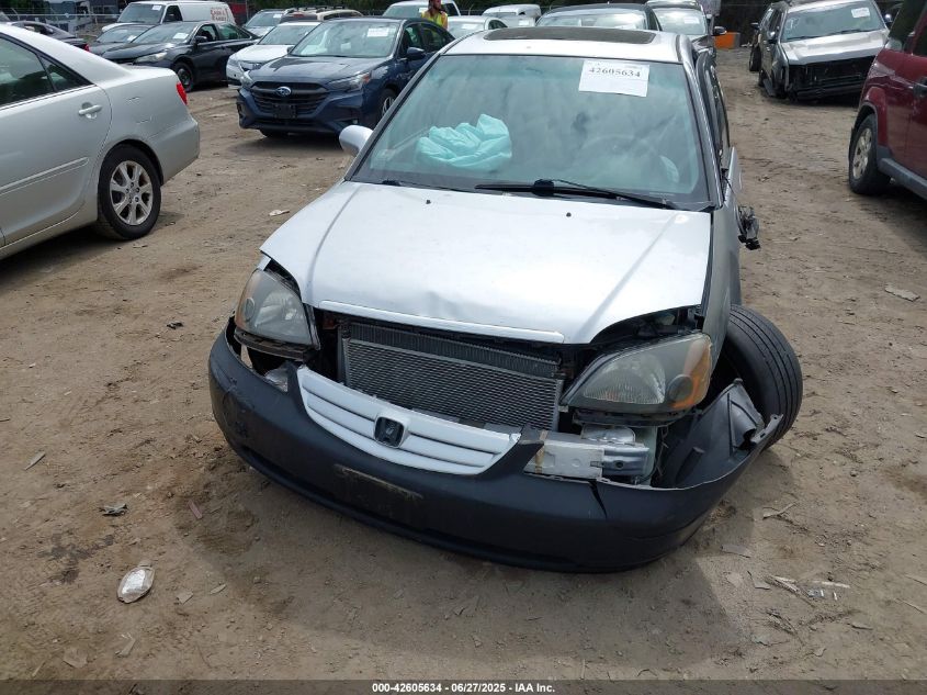 2001 Honda Civic Ex VIN: 2HGES267X1H575897 Lot: 42605634