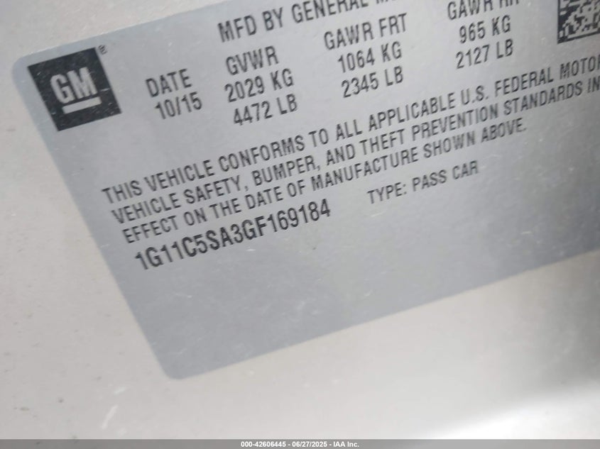 2016 CHEVROLET MALIBU LIMITED LT - 1G11C5SA3GF169184