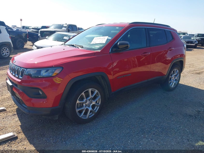 Vin: 3c4njdfn0pt540877, lot: 43099505, jeep compass latitude lux fwd 20232