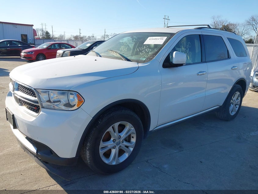 Vin: 1c4rdjdg3dc667304, lot: 43101177, dodge durango crew 20132