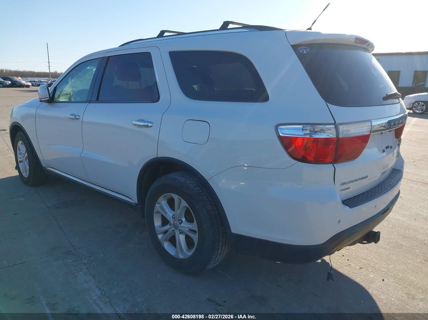 Vin: 1c4rdjdg3dc667304, lot: 43101177, dodge durango crew 20133