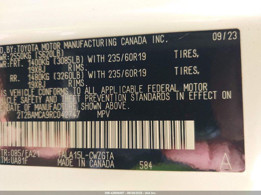 2024 Lexus RX 350 - 2T2BAMCA9RC042747