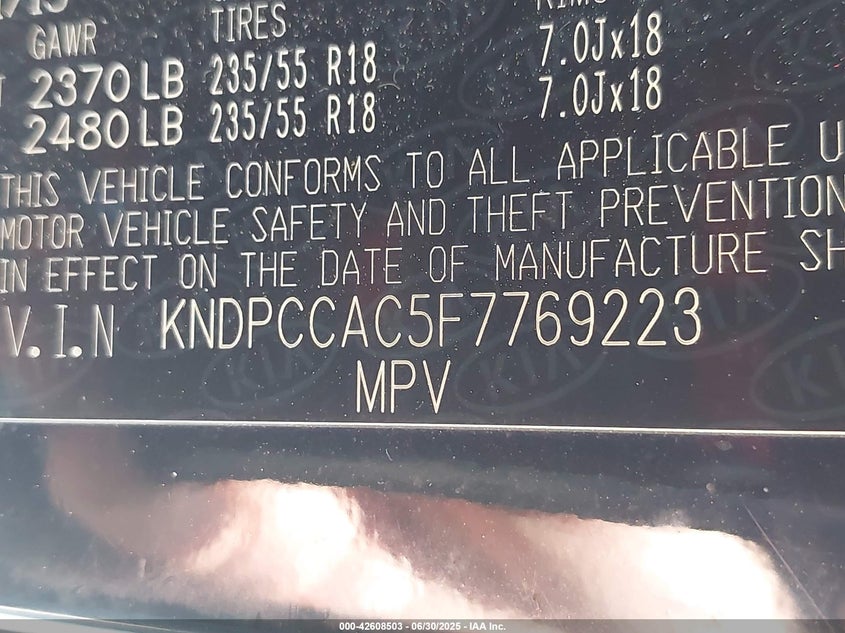 2015 KIA SPORTAGE EX - KNDPCCAC5F7769223