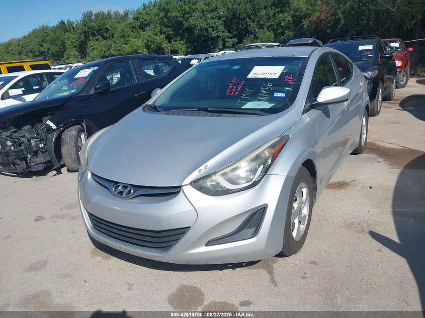 2015 HYUNDAI ELANTRA VIN: 5NPDH4AE9FH581456