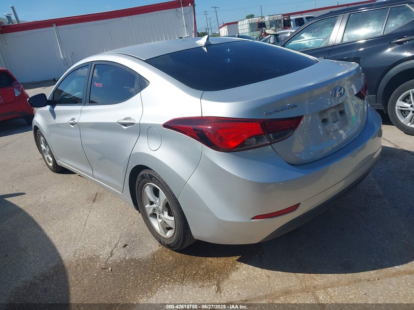 2015 HYUNDAI ELANTRA VIN: 5NPDH4AE9FH581456
