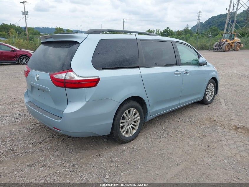 Vin: 5tdyk3dc7gs692977, lot: 43104443, toyota sienna xle 8 passenger 20164