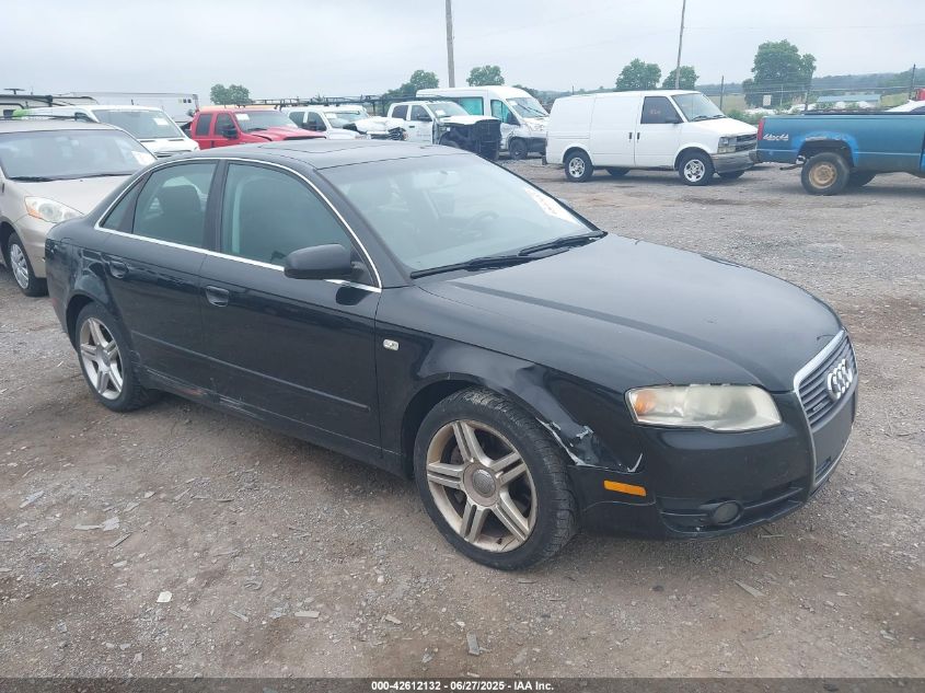 2007 Audi A4 2.0T black sedan gasoline WAUDF78E27A062686 photo #1