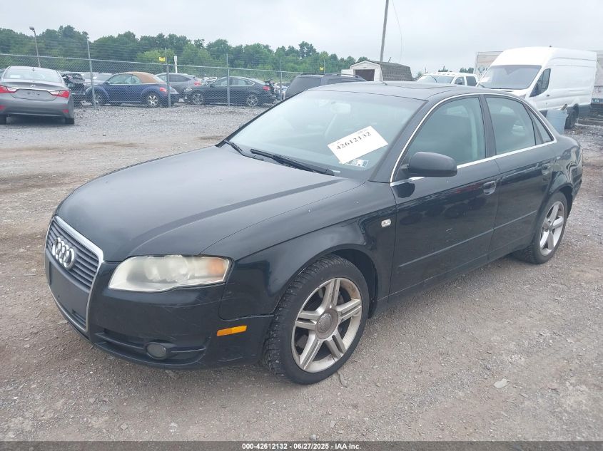 2007 Audi A4 2.0T black sedan gasoline WAUDF78E27A062686 photo #3