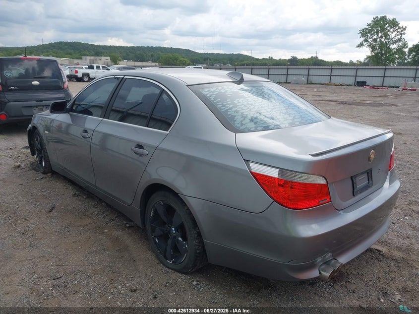 2007 BMW 530I grey sedan gasoline WBANE73587CM56048 photo #4