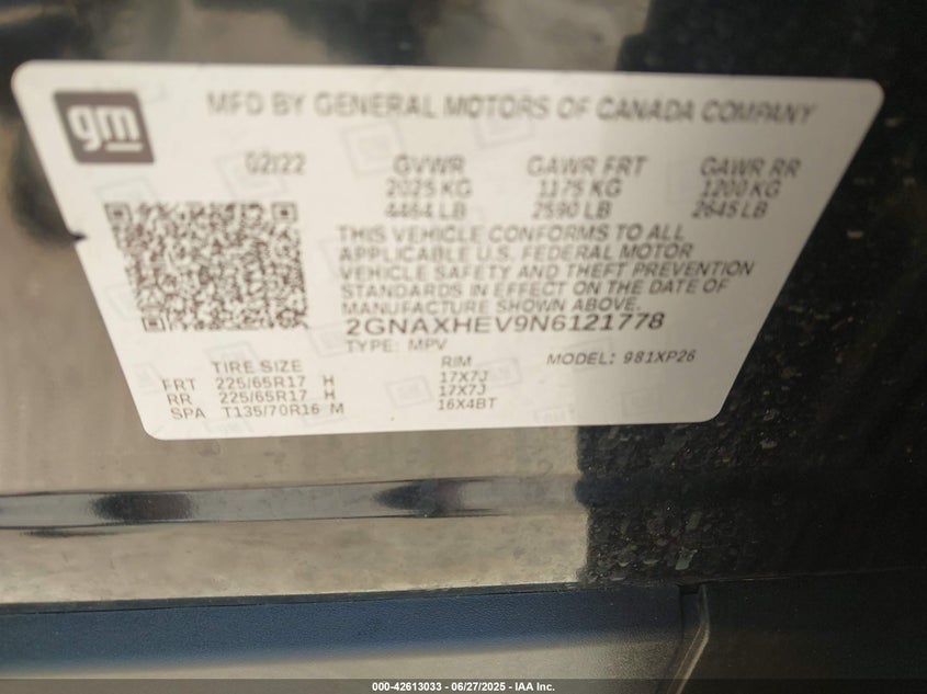 2022 CHEVROLET EQUINOX FWD LS - 2GNAXHEV9N6121778