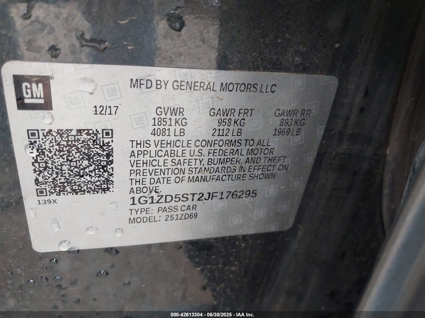 2018 CHEVROLET MALIBU LT - 1G1ZD5ST2JF176295