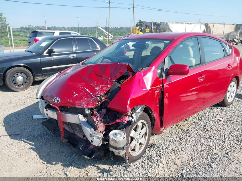 2008 Toyota Prius red sedan hybrid JTDKB20U983409190 photo #3