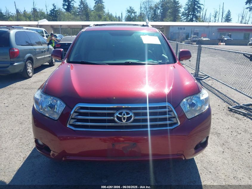 2008 Toyota Highlander Limited VIN: JTEES42A582102600 Lot: 42613806