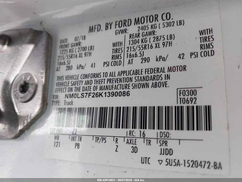 2019 FORD TRANSIT CONNECT XLT - NM0LS7F26K1390086