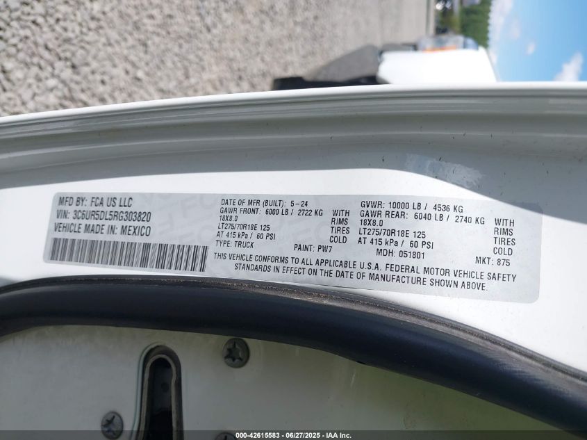 2024 Ram 2500 - 3C6UR5DL5RG303820