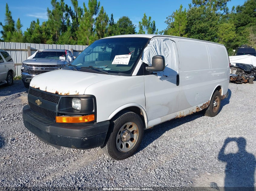 2012 Chevrolet Express 1500 Work Van white van gasoline 1GCSGAFXXC1154017 photo #3