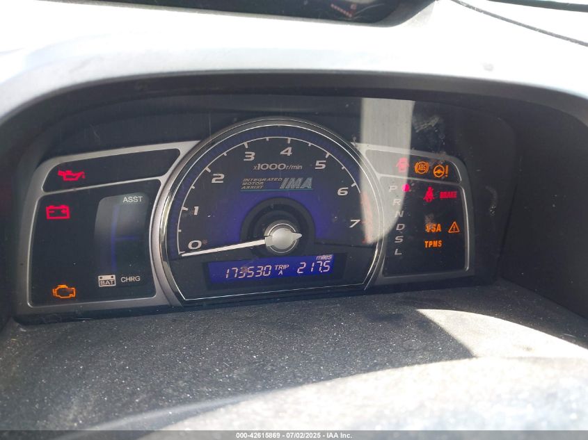 2009 Honda Civic Hybrid VIN: JHMFA36239S018641 Lot: 42615869