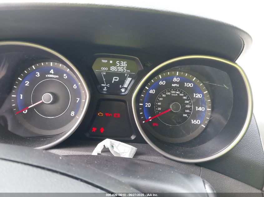 2013 Hyundai Elantra Gls VIN: 5NPDH4AE3DH162158 Lot: 42618010