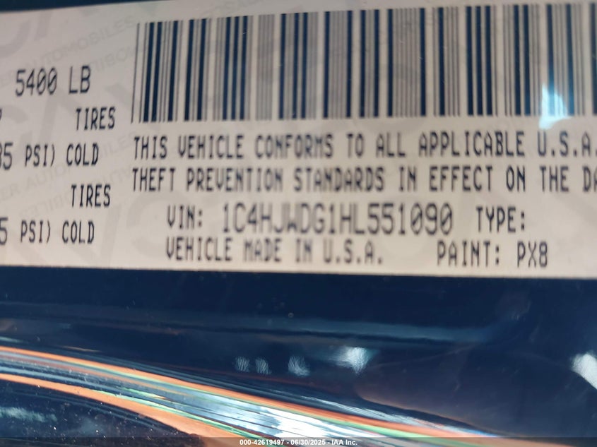 2017 JEEP WRANGLER UNLIMITED SPORT 4X4 - 1C4HJWDG1HL551090