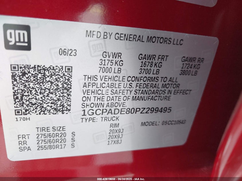 2023 CHEVROLET SILVERADO 1500 2WD  SHORT BED RST - 1GCPADE80PZ299495