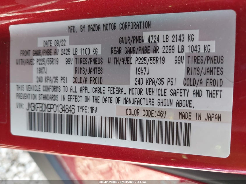 2023 MAZDA CX-5 2.5 S PREMIUM - JM3KFBDM9P0134846