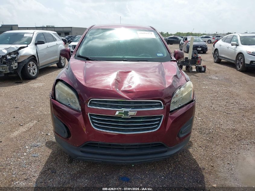 2016 Chevrolet Trax 1Ls VIN: 3GNCJKSBXGL115472 Lot: 42621171