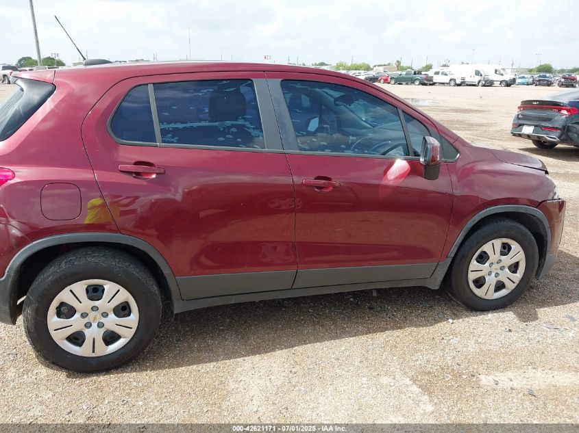 2016 Chevrolet Trax 1Ls VIN: 3GNCJKSBXGL115472 Lot: 42621171