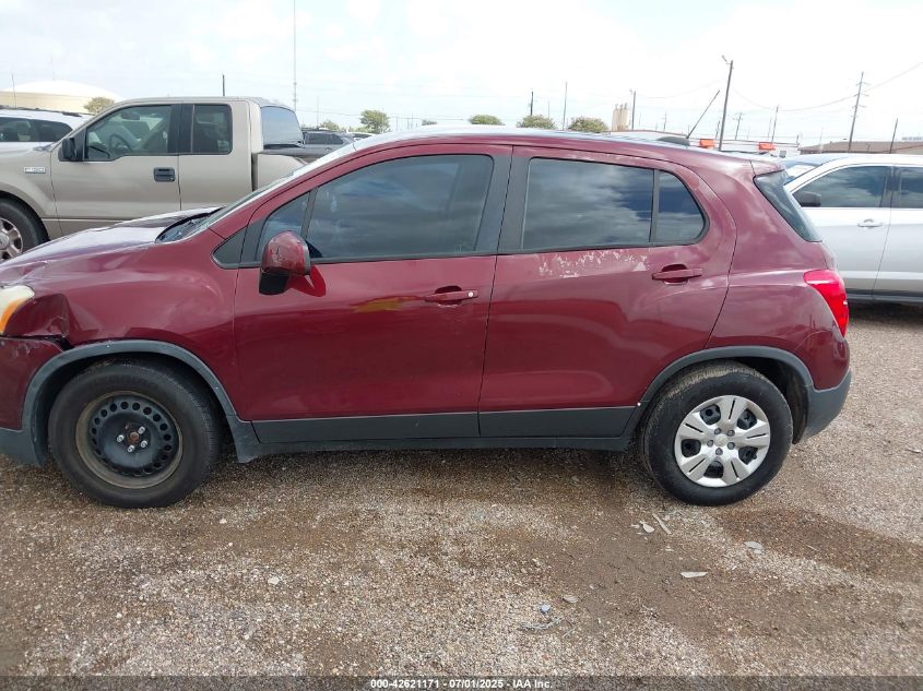 2016 Chevrolet Trax 1Ls VIN: 3GNCJKSBXGL115472 Lot: 42621171
