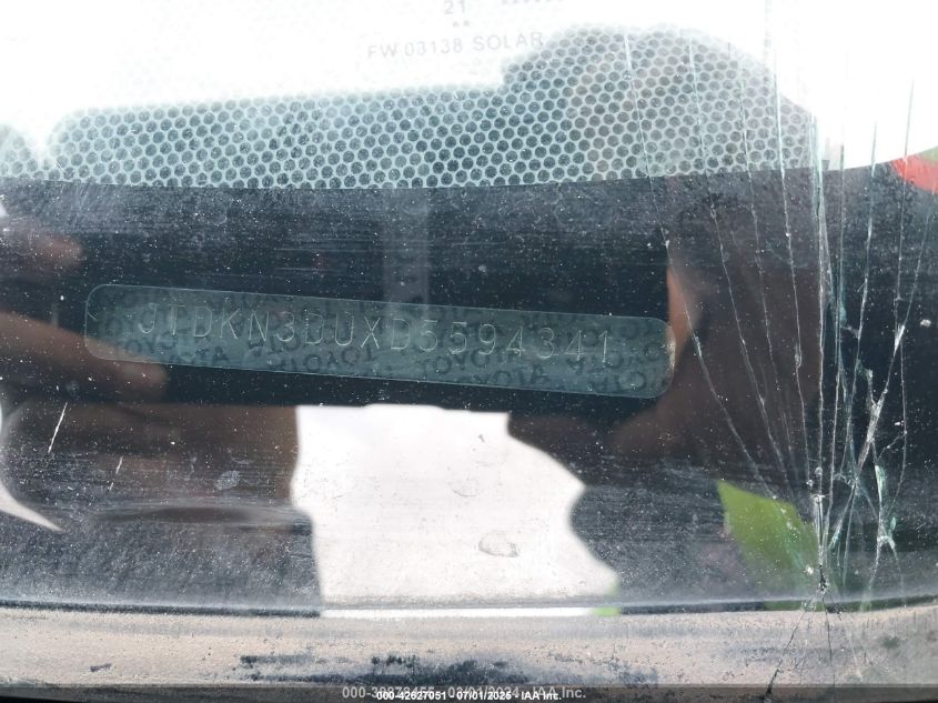 2013 Toyota Prius VIN: JTDKN3DUXD5594341 Lot: 42627051