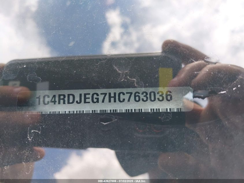 Auction sale of the 2017 DODGE DURANGO , vin: 1C4RDJEG7HC763036, lot number: 42627886