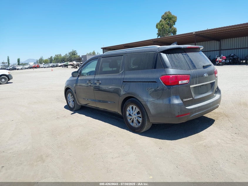 Vin: kndmb5c11f6031955, lot: 43121679, kia sedona lx 20153