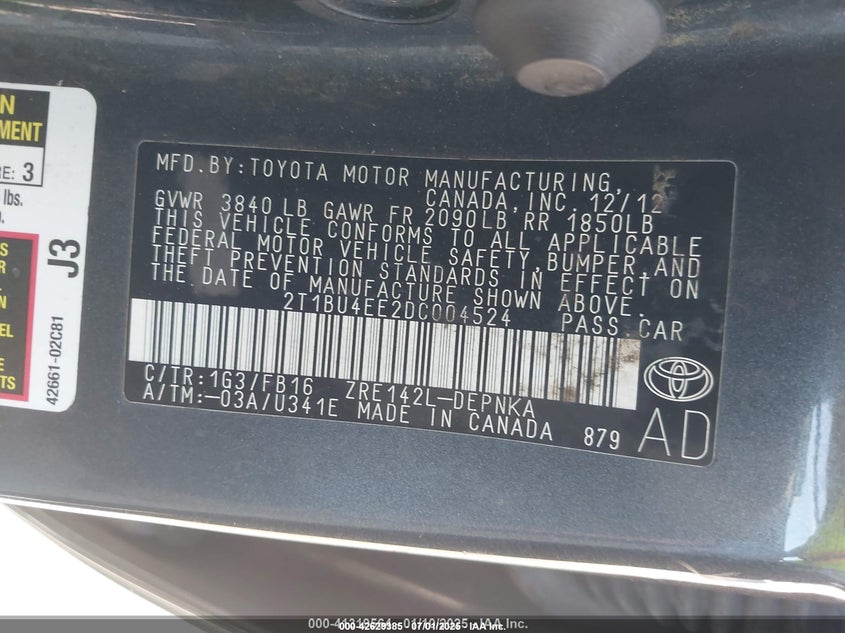 2013 TOYOTA COROLLA LE - 2T1BU4EE2DC004524