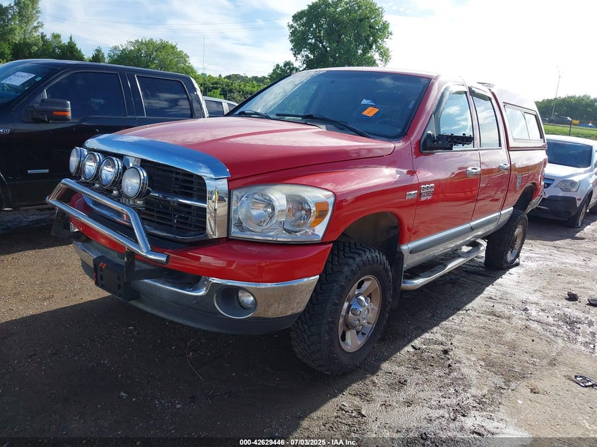 2007 Dodge Ram 2500 Slt/Trx4 Off Road/Sport/Power Wagon red truck gasoline 1D7KS28D17J566362 photo #3