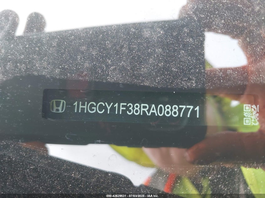 2024 Honda Accord Ex VIN: 1HGCY1F38RA088771 Lot: 42629531