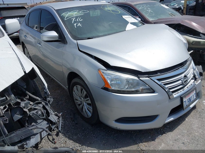 3N1AB7AP0FY213566 2015 Nissan Sentra S auction photo 1
