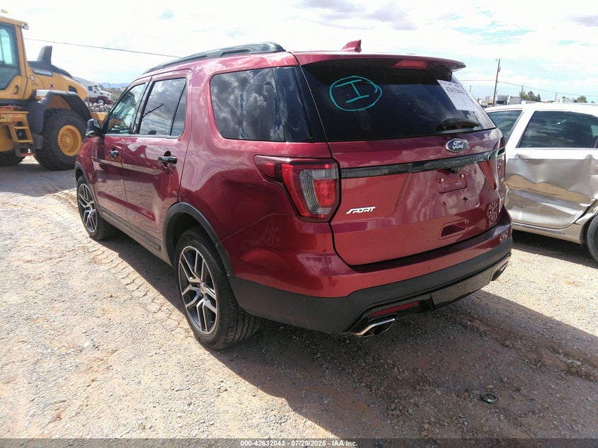 Vin: 1fm5k8gt0hgc48651, lot: 43125080, ford explorer sport 20173