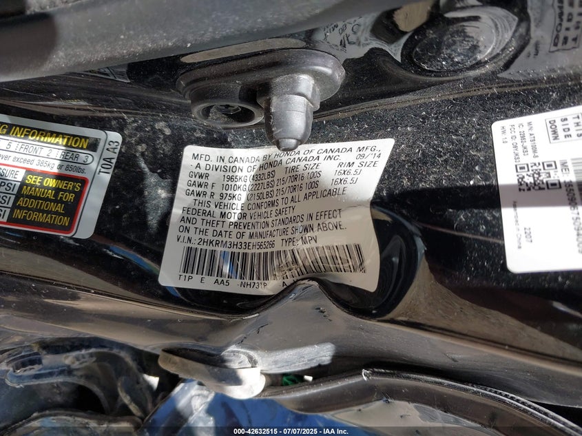 2014 HONDA CR-V LX - 2HKRM3H33EH565266